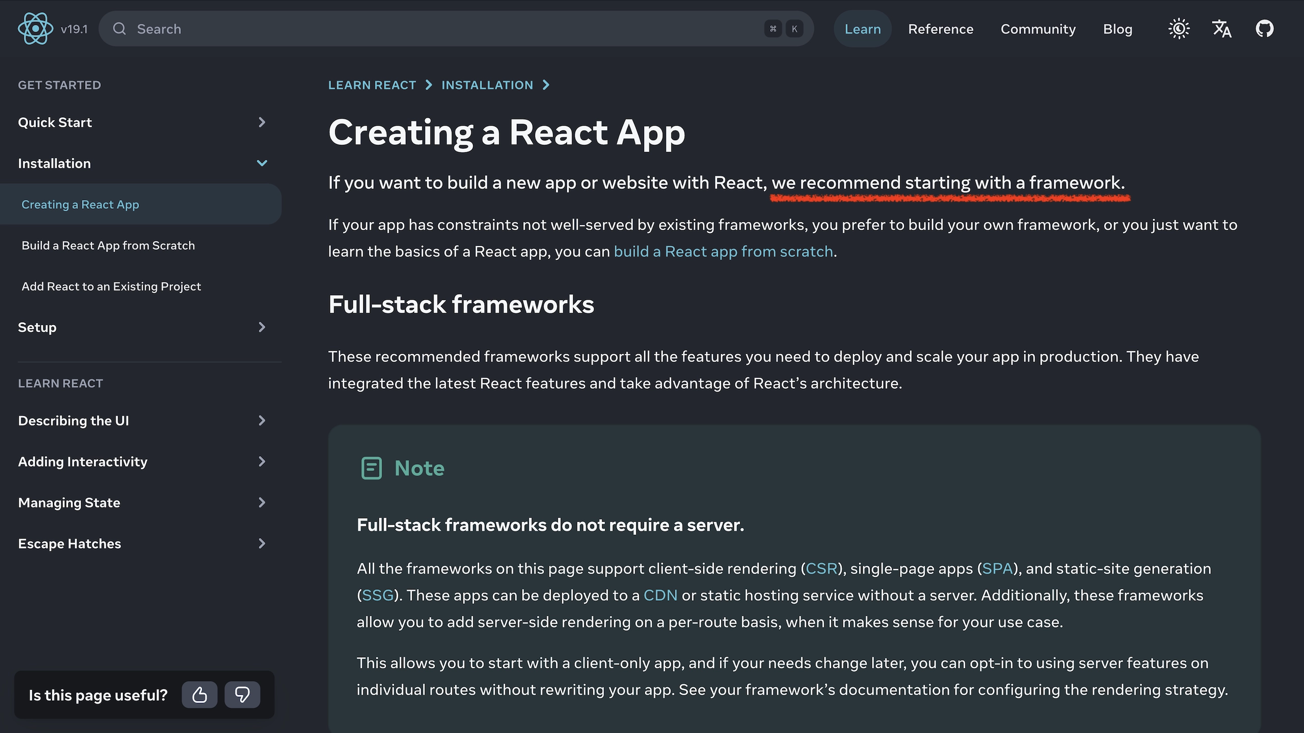 starting with frameworks