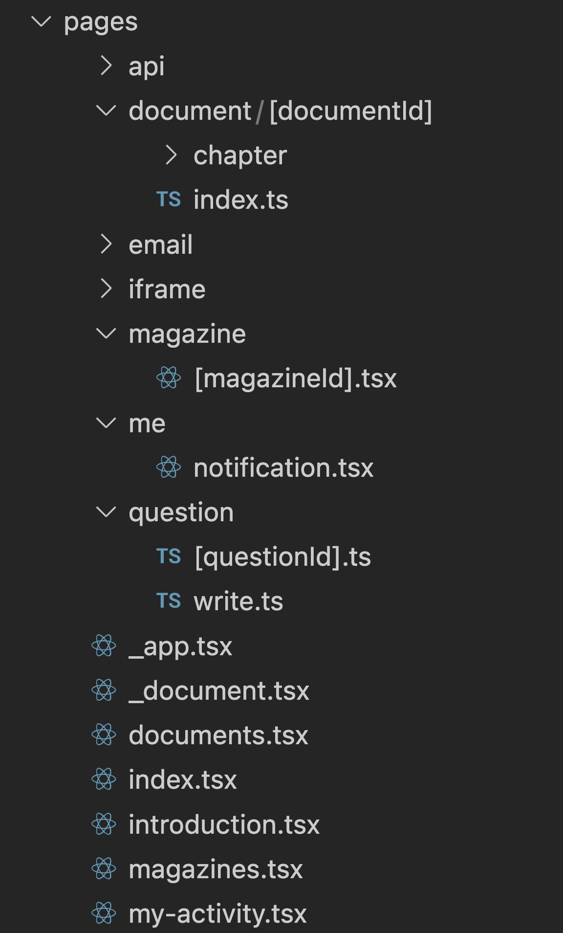 Pages router directories